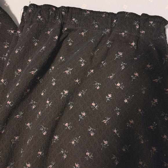 CAROLE HOCHMAN pajamas PJ'S black COTTON/POLY BLEND used LONG SLEEVES - Picture 4 of 4